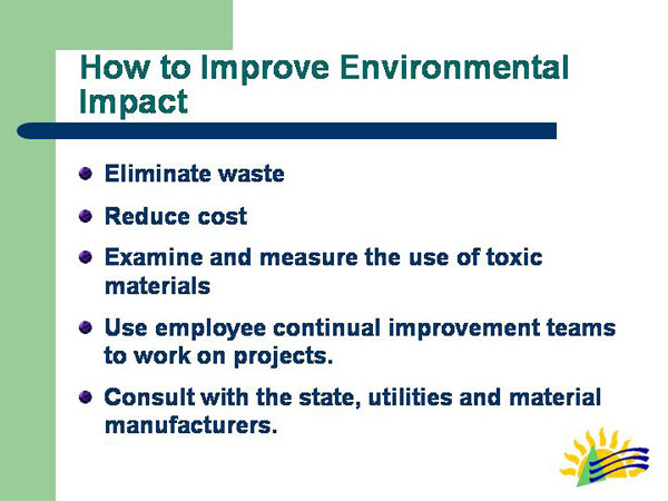 Improve Environmental Impact