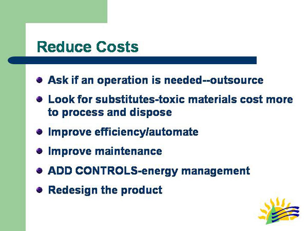 Reduce Costs